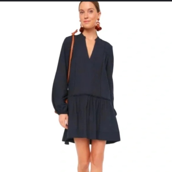 Tuckernuck black Pomander Place Ophelia dress beaded tassel boho fall casual - Picture 2 of 10